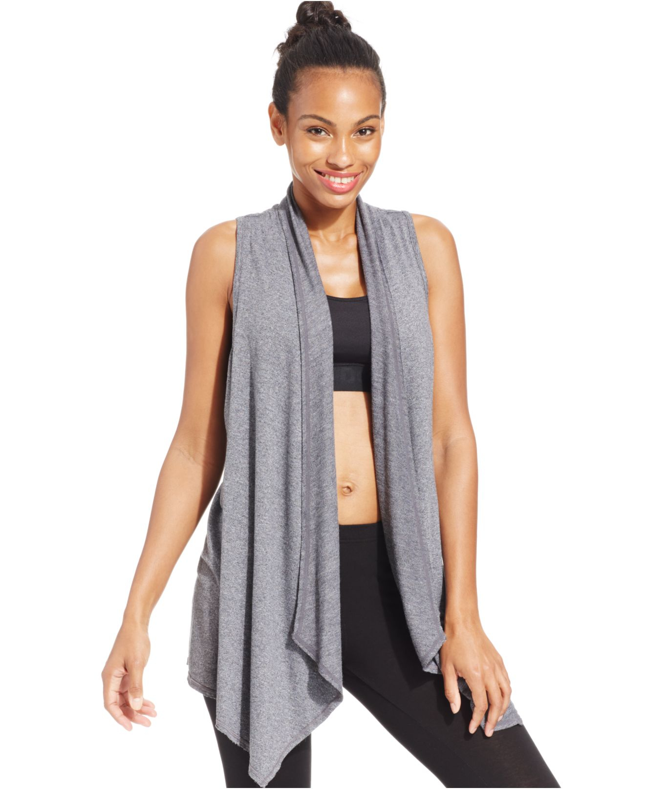 Lyst Calvin Klein Performance Draped Vest in Gray