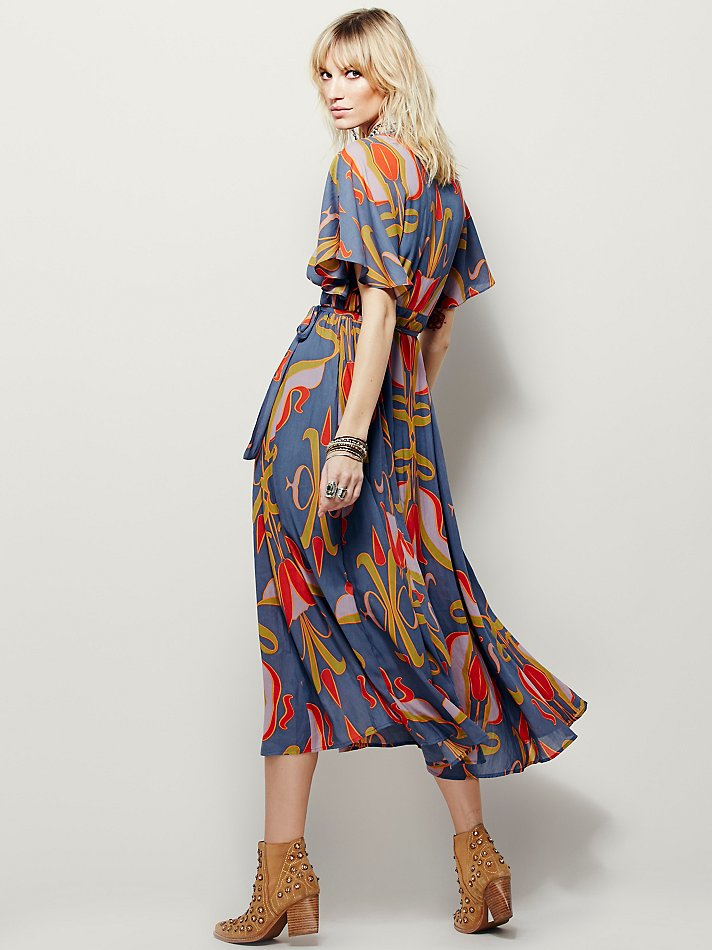 Free people Sweet Escape Wrap Maxi in Purple | Lyst