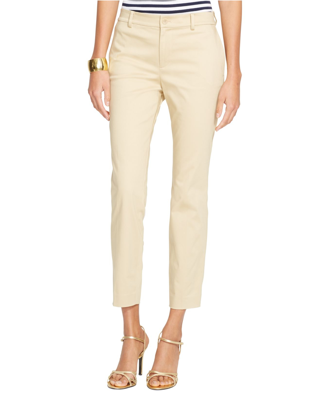 Lauren by ralph lauren Petite Ankle Pants in Beige (Kensington Tan) | Lyst