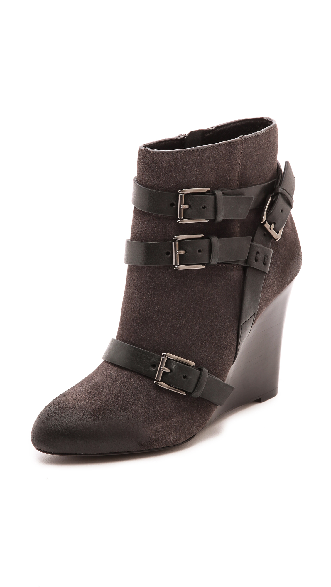 charcoal grey booties