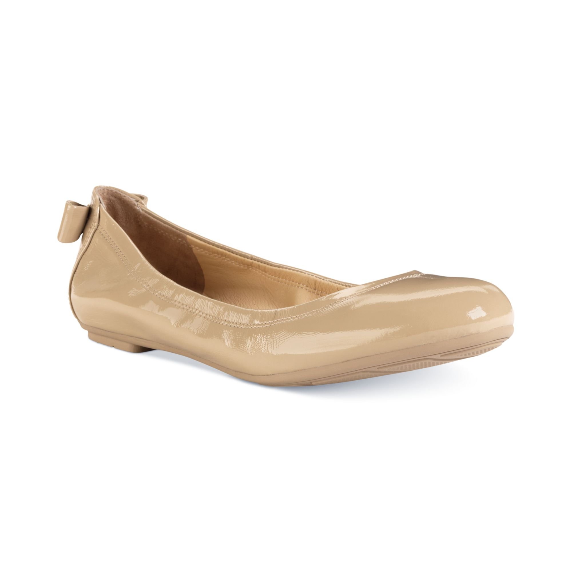 tan flats with bow