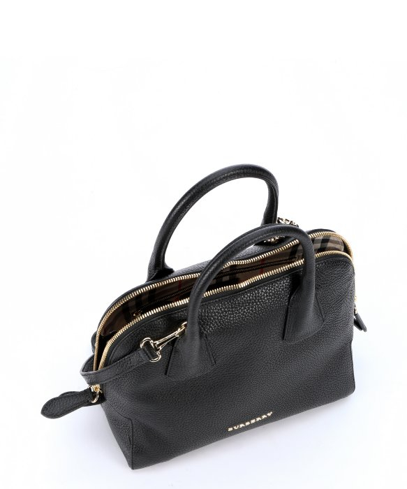 Lyst Burberry Black Leather Small Bowling Bag In Gallery Previously Sold At Bluefly Women S Bowling Bags