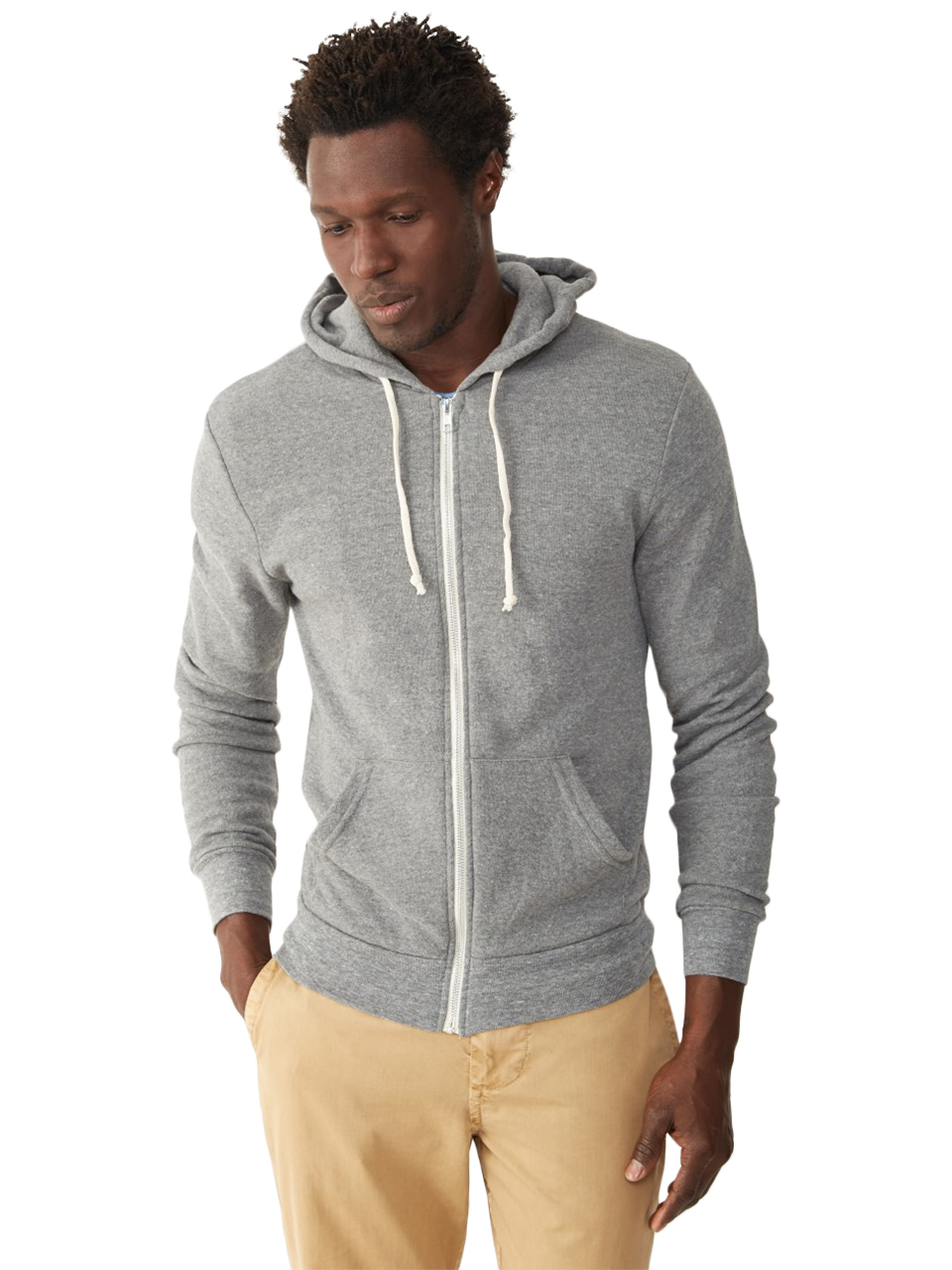 Alternative apparel Rocky Eco-fleece Zip Hoodie in Gray for Men | Lyst