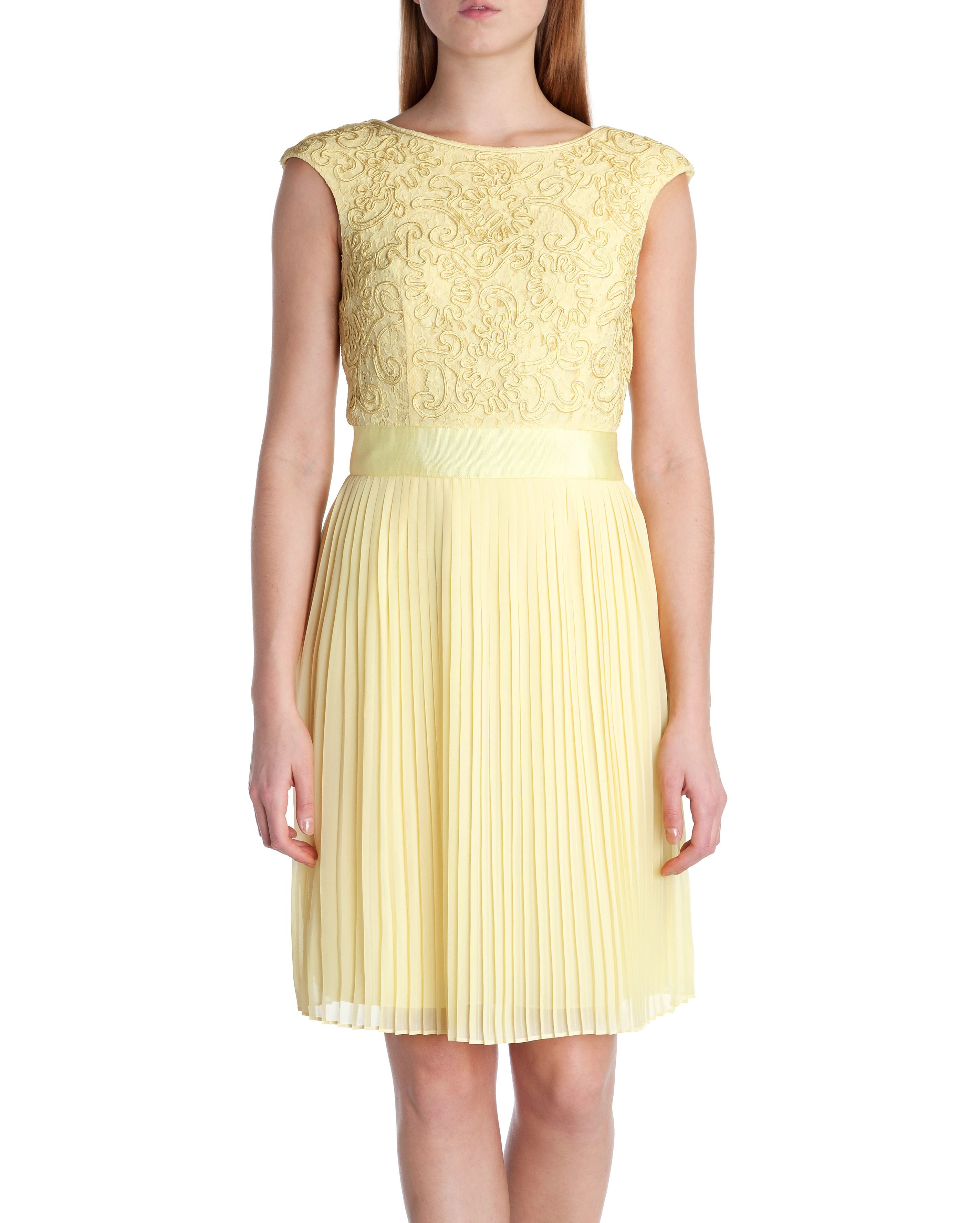 Lyst Ted Baker Aliana Lace Dress In Yellow Gallery