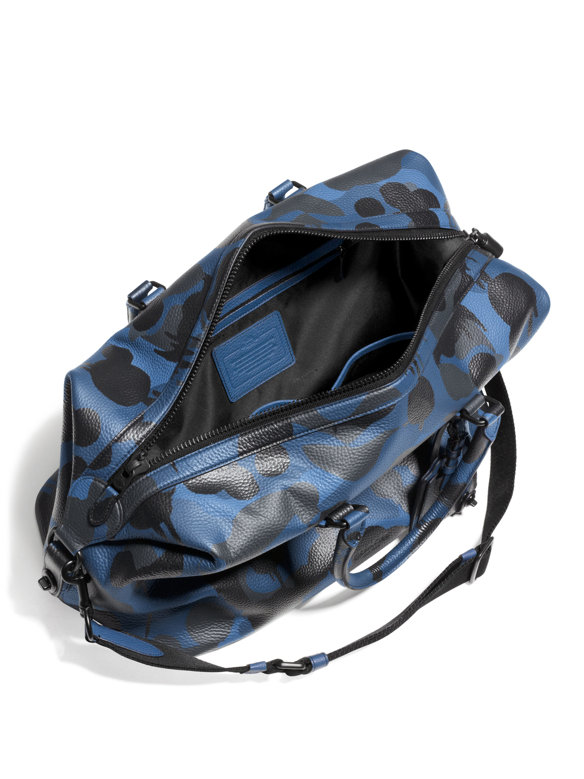 Lyst - Coach Explorer Camo-print Leather Duffle Bag in Blue
