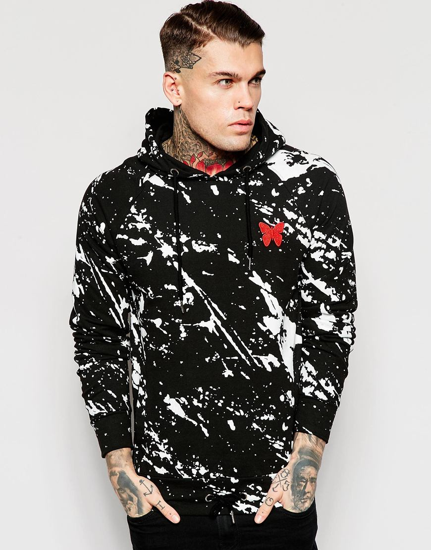 Splatter print hoodie