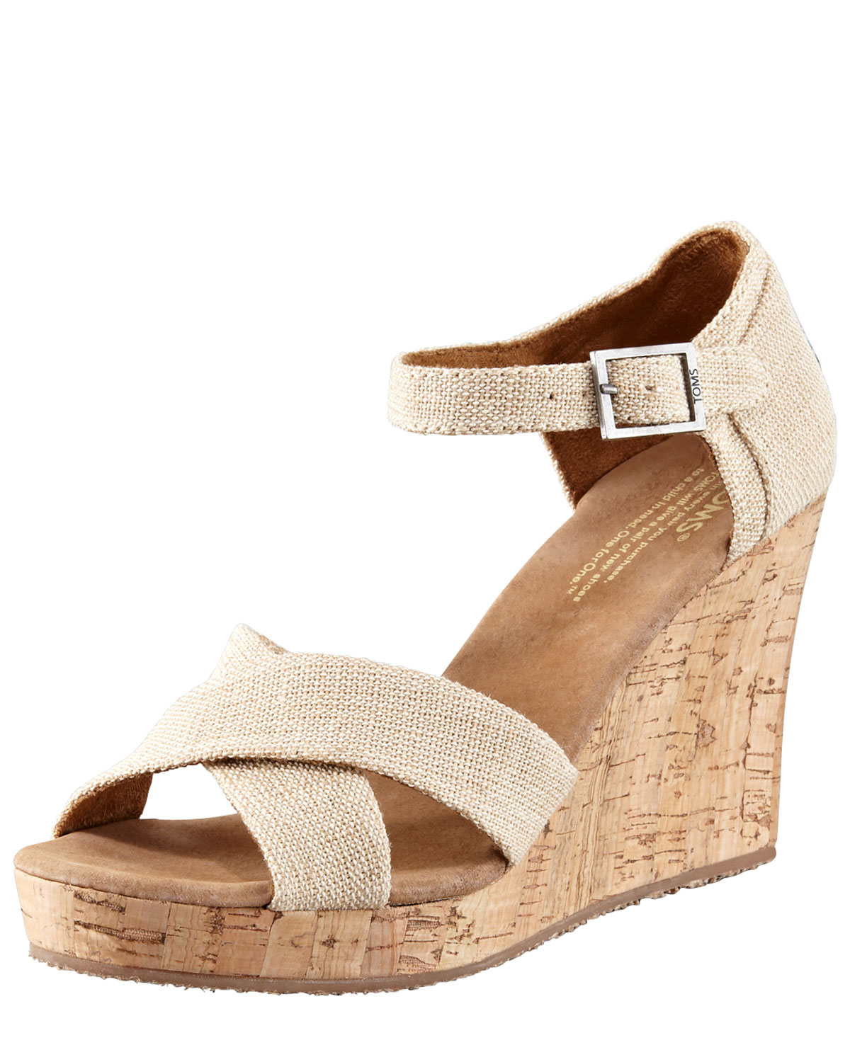 Toms Cork iWedgei iSandali in Beige sierra beige Lyst