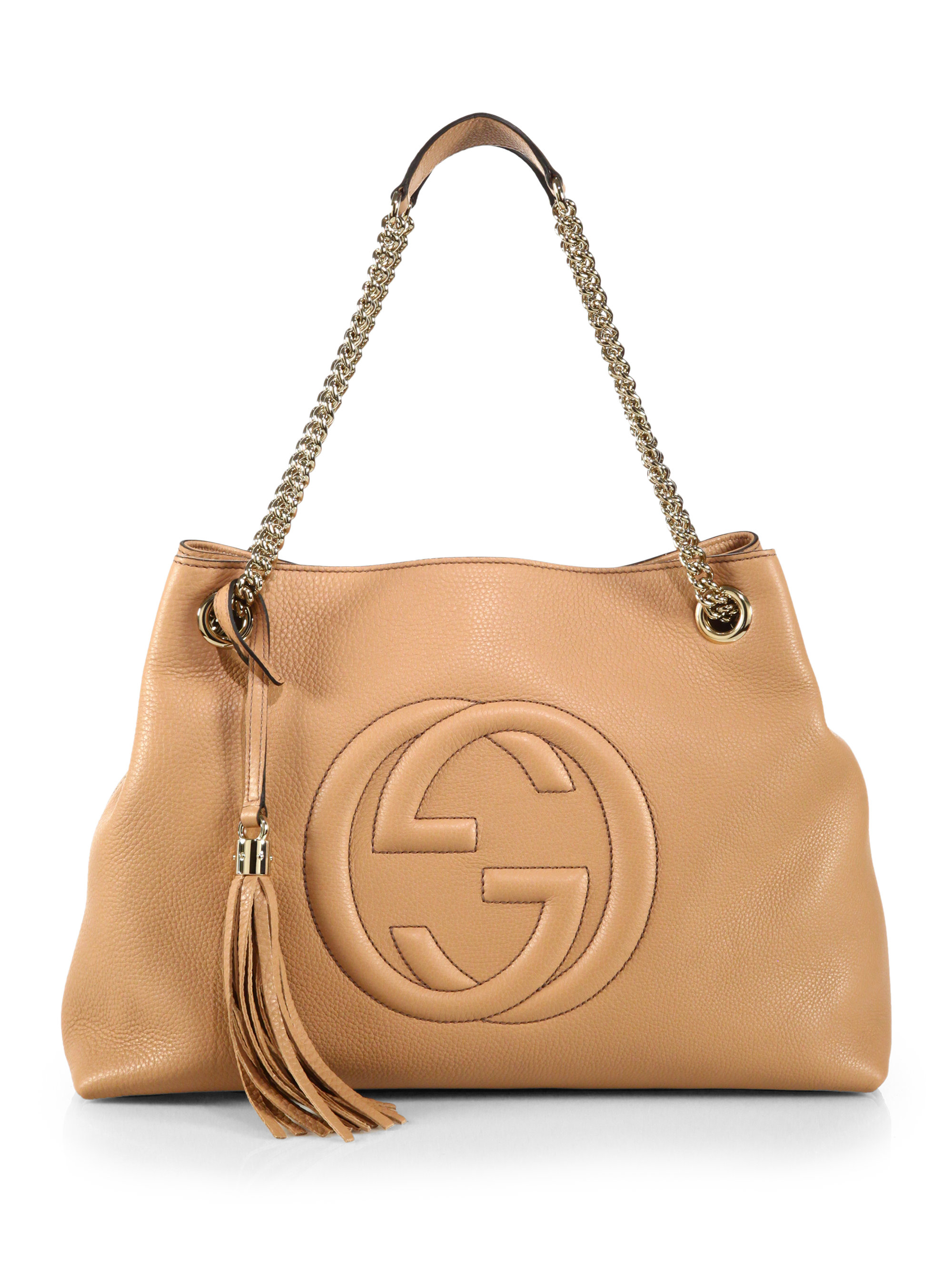 Gucci Soho Leather Shoulder Bag in Brown - Lyst