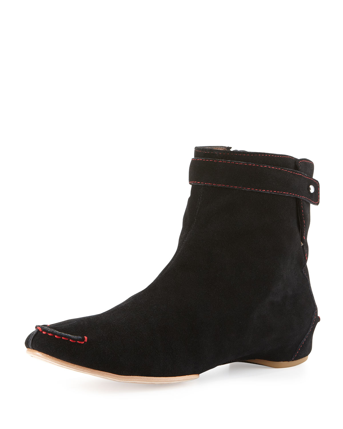 donald pliner suede lug side zip comfort booties