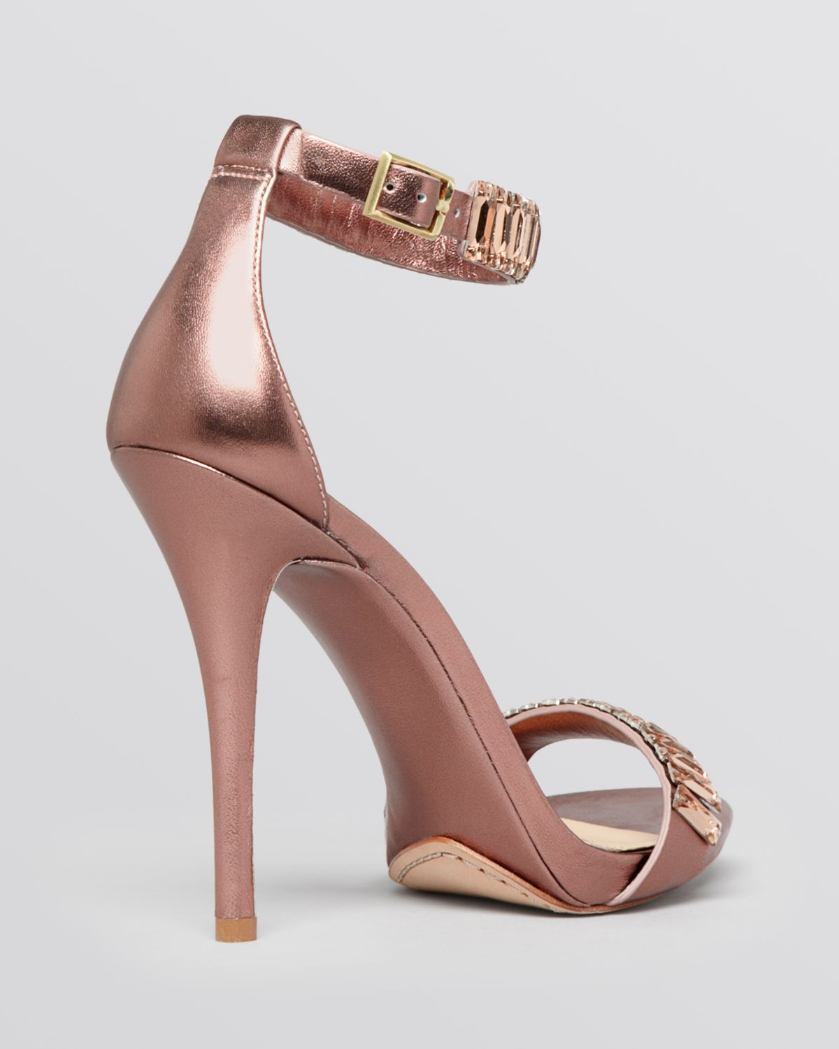 pale pink open toe heels