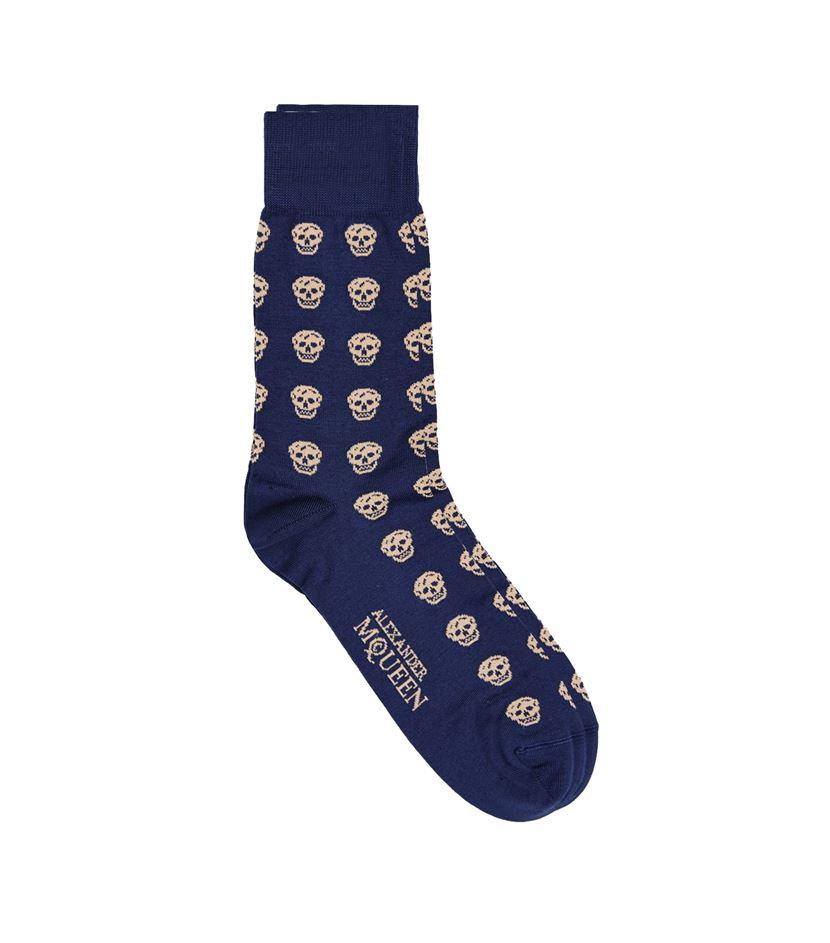 Alexander mcqueen Skull Socks in Blue for Men | Lyst