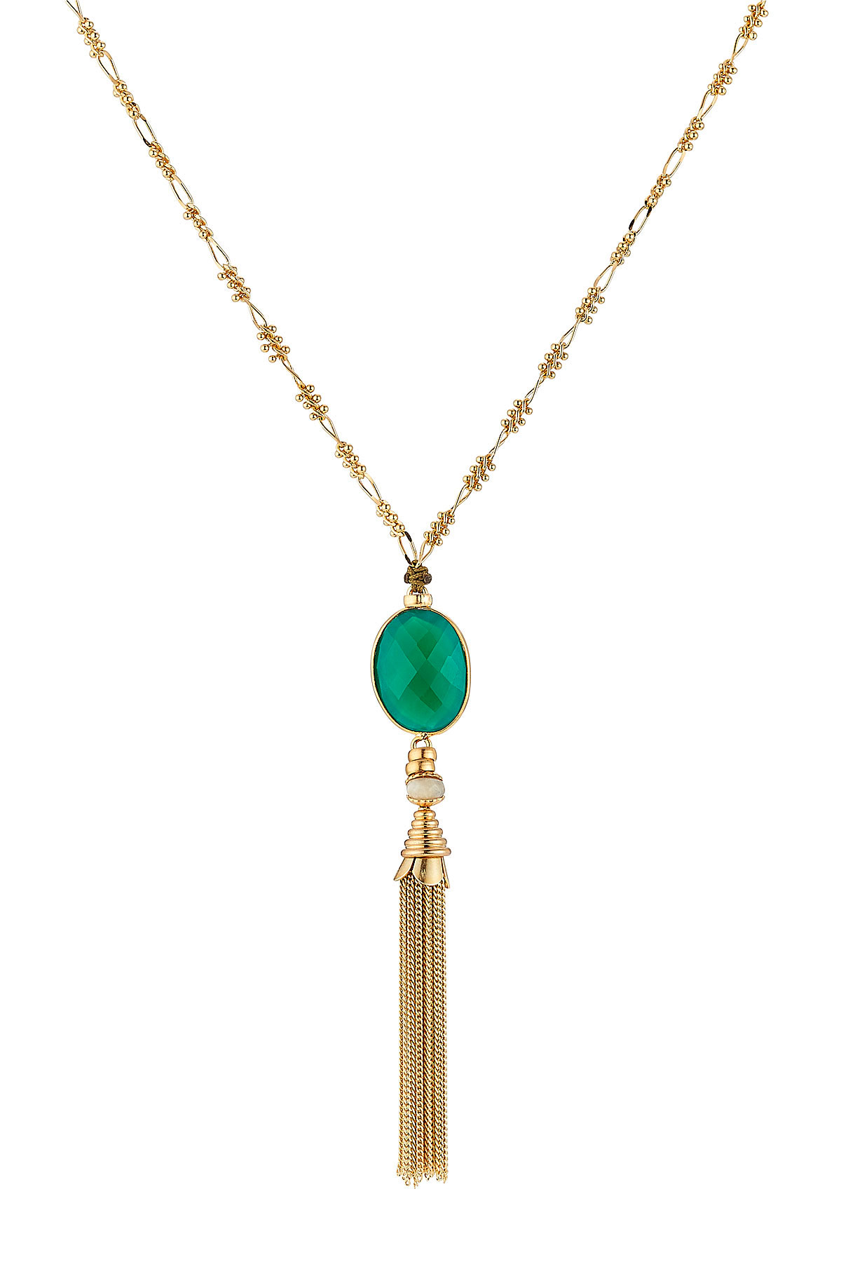 Lyst - Gas Bijoux Serti Pompom Long Gold Plated Necklace in Metallic