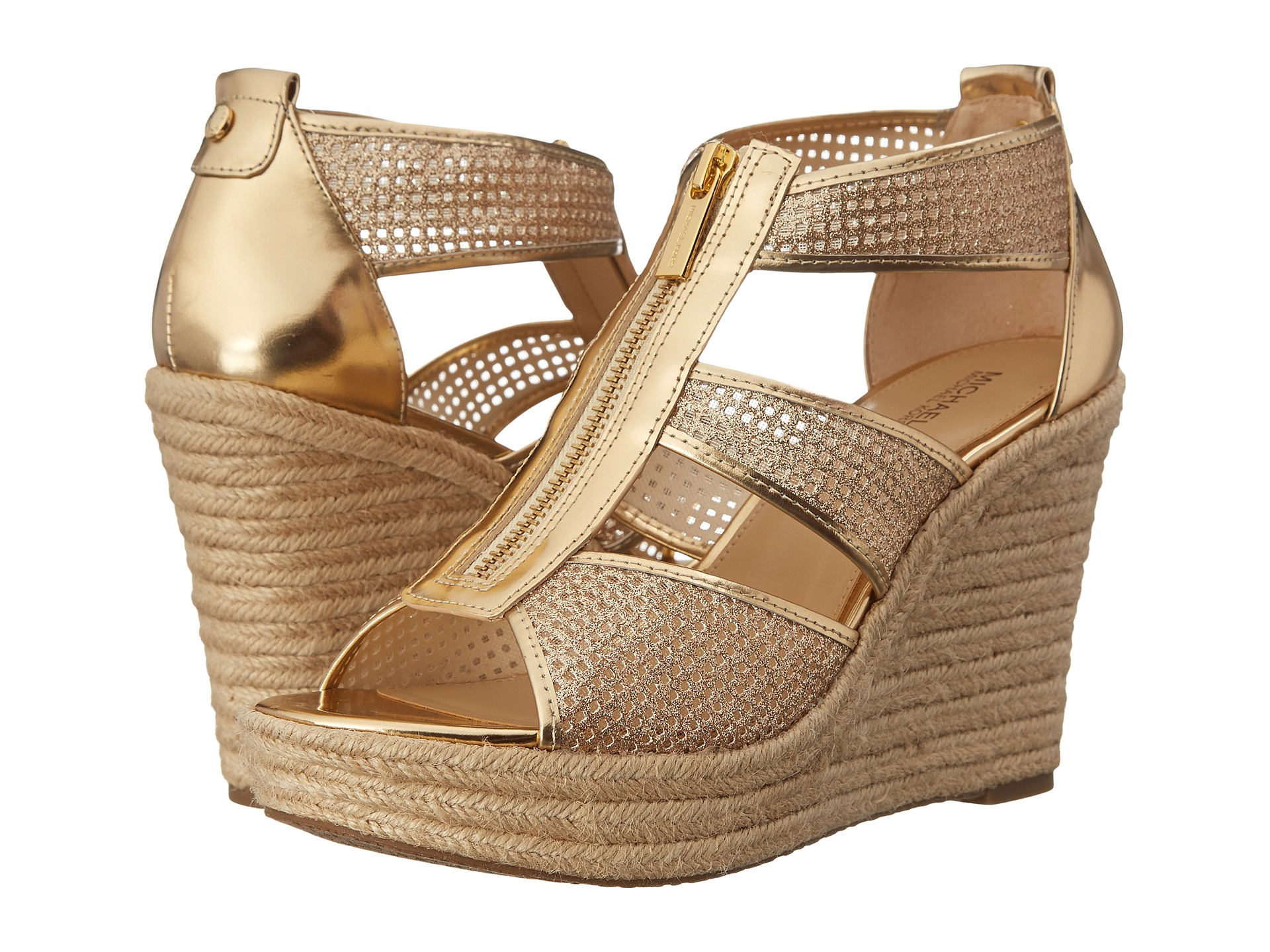 Lyst Michael Michael Kors Damita Wedge In Metallic 5528