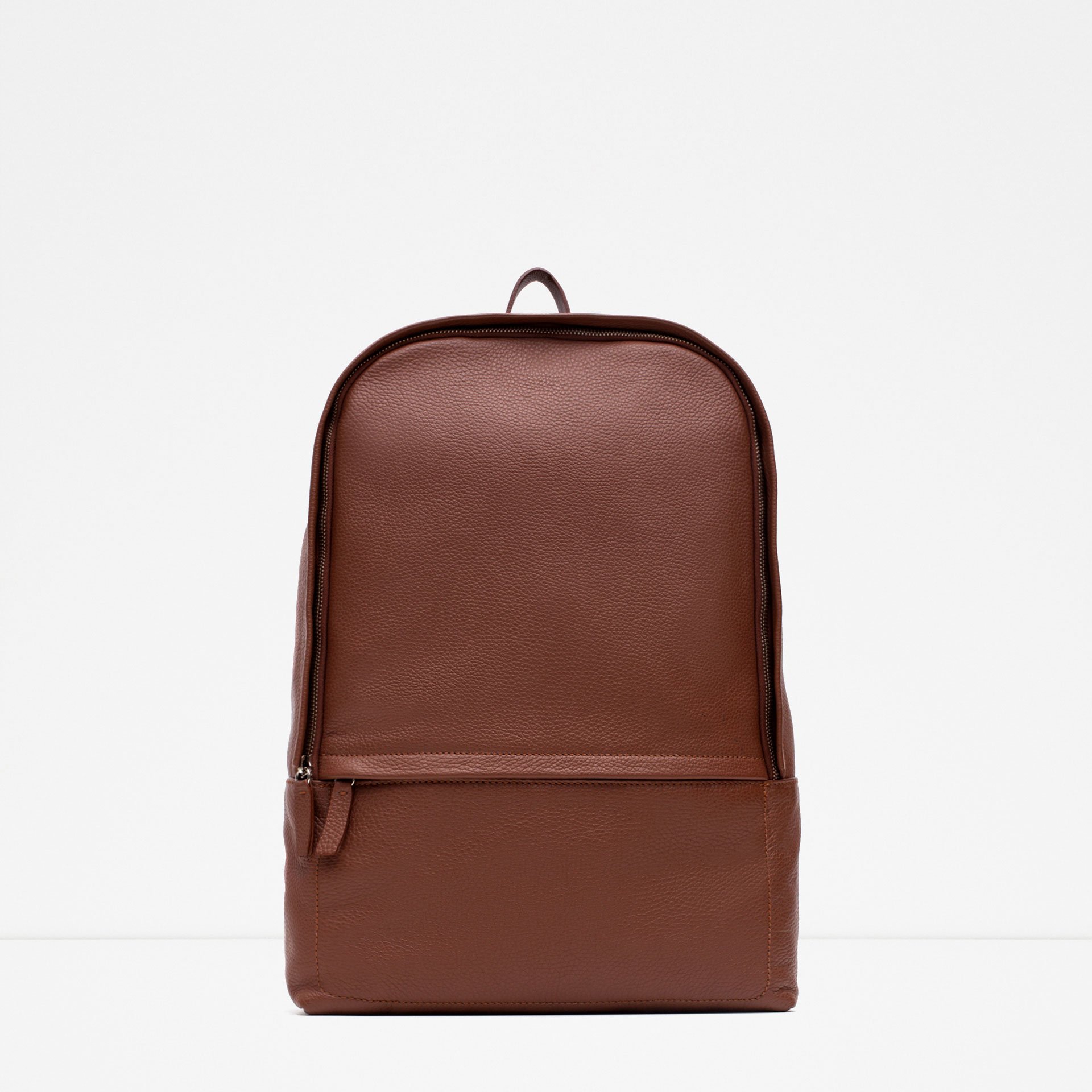 Zara Leather Backpack in Brown for Men Lyst