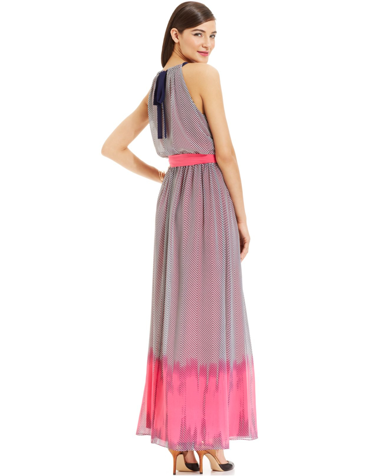 Vince camuto chevron print maxi dress Vince camuto chevron print maxi dress