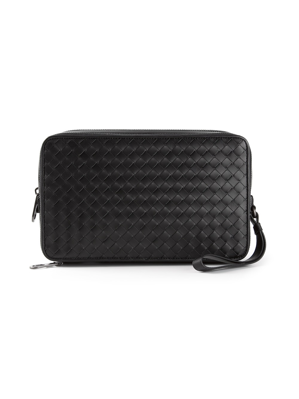 Lyst - Bottega Veneta Woven Clutch in Black for Men