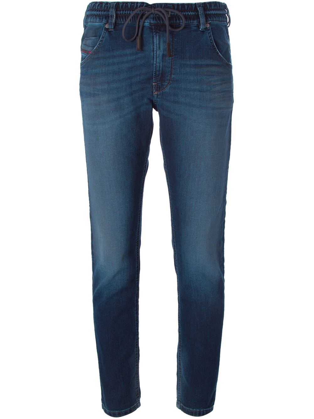 blue tapered jeans