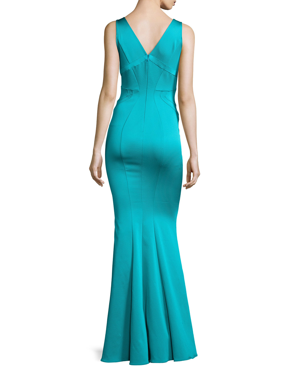 Zac zac posen Jac Sleeveless Mermaid Gown in Blue | Lyst