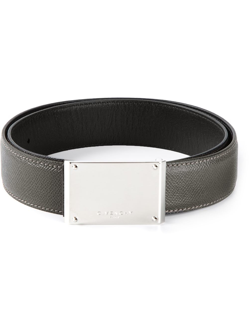 Givenchy Logo Plaque Belt in Gray for Men | Lyst