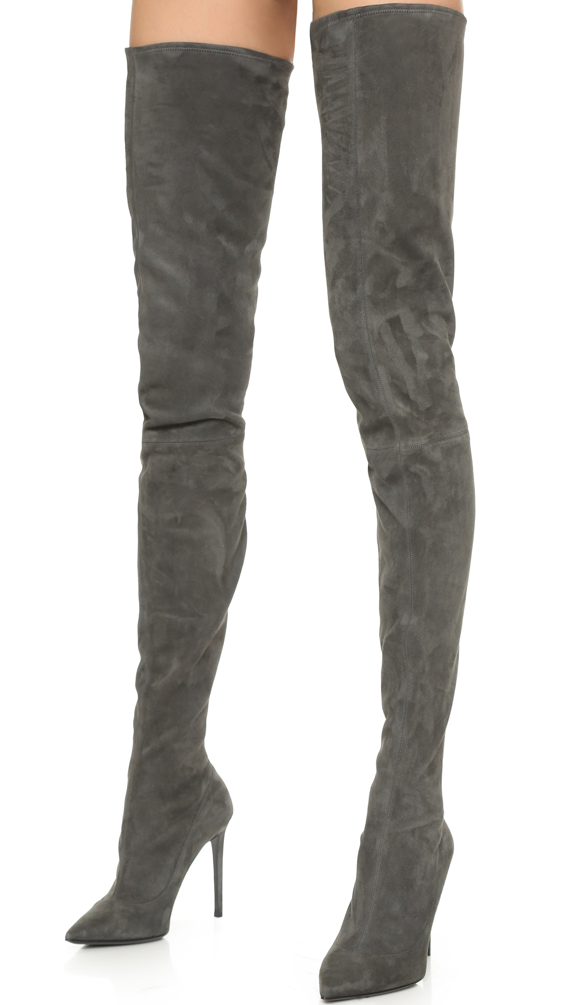 Lyst - Tamara Mellon Trouble Boots - Light Grey in Gray