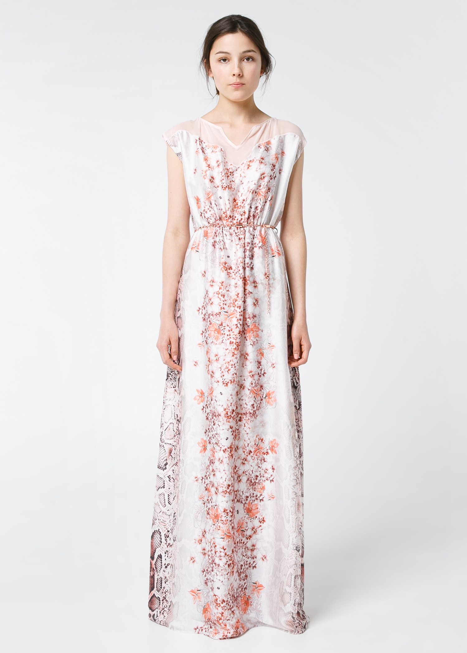 Lyst - Mango Printed Long Dress