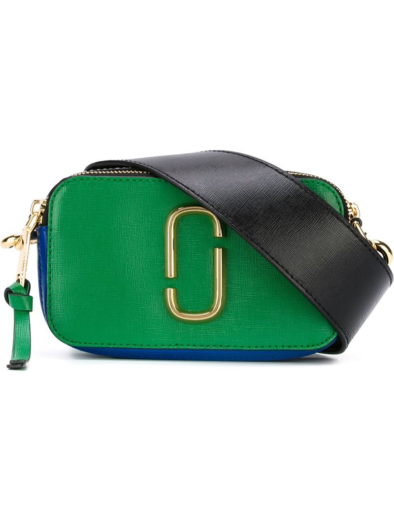 marc jacobs green snapshot bag