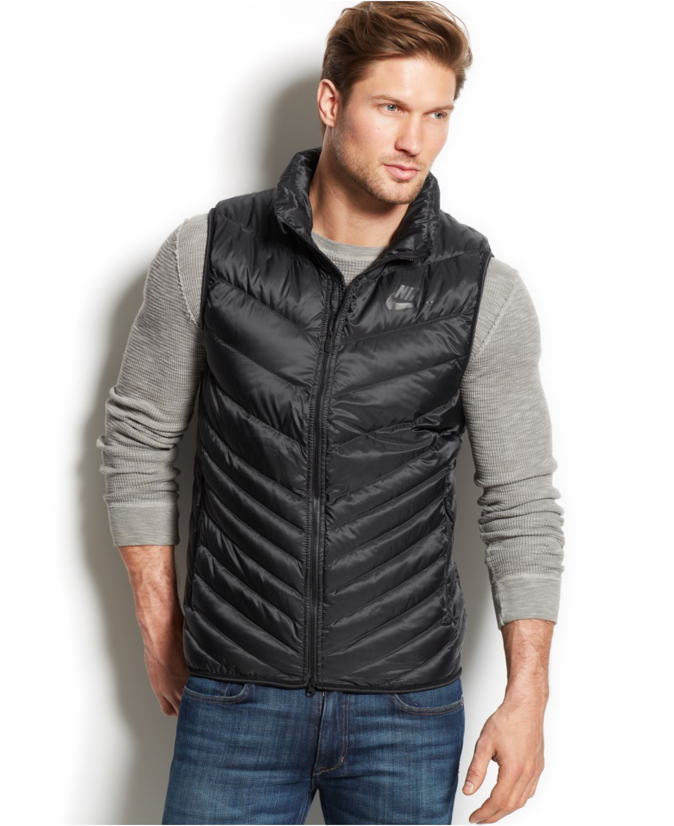 Lyst - Nike Cascade Quilted Down Packable Vest in Black for Men