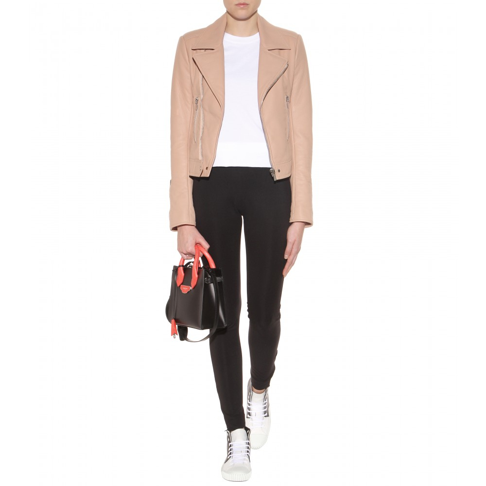 Balenciaga Leather Jacket In Natural Lyst Gallery