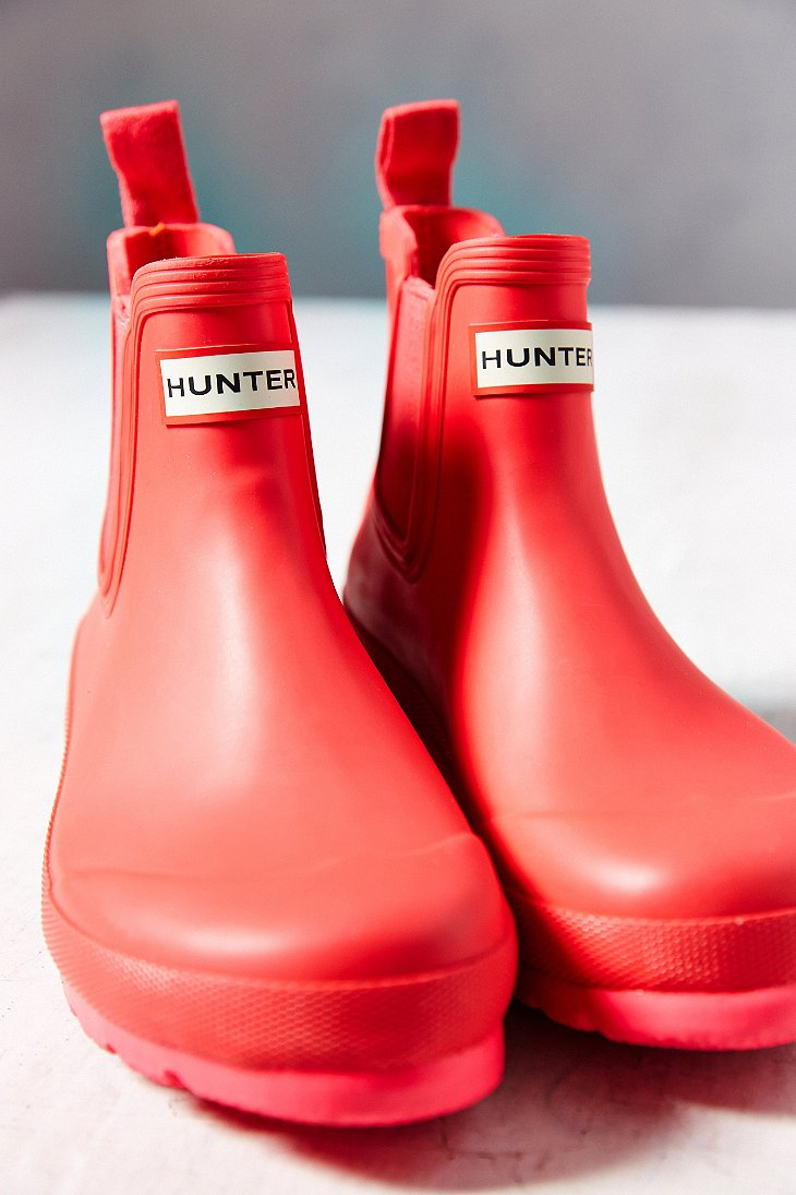HUNTER Original Neon Chelsea Rain Boot in Pink Lyst