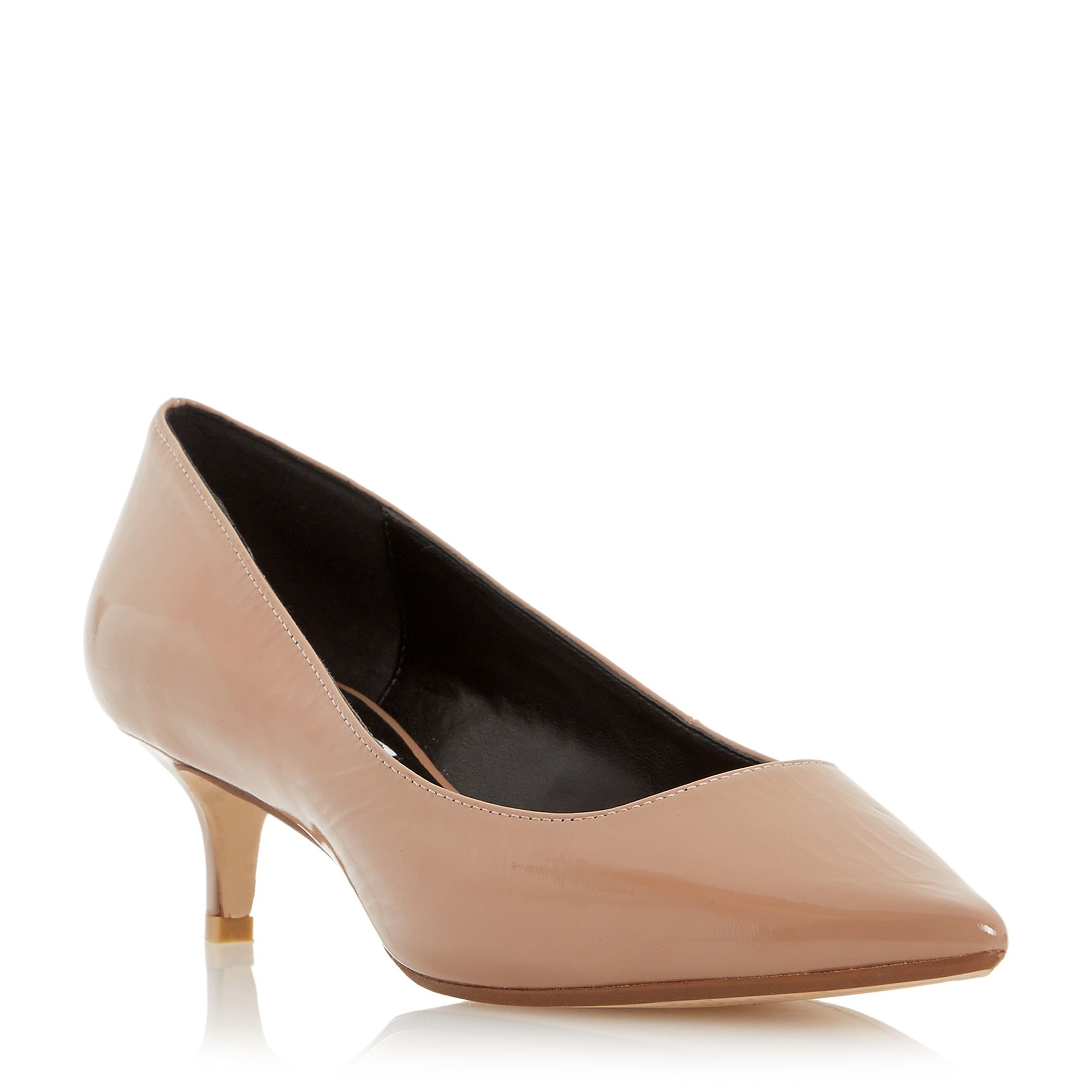 Dune Annielou Pointed Kitten Heel Court Shoes in Brown | Lyst
