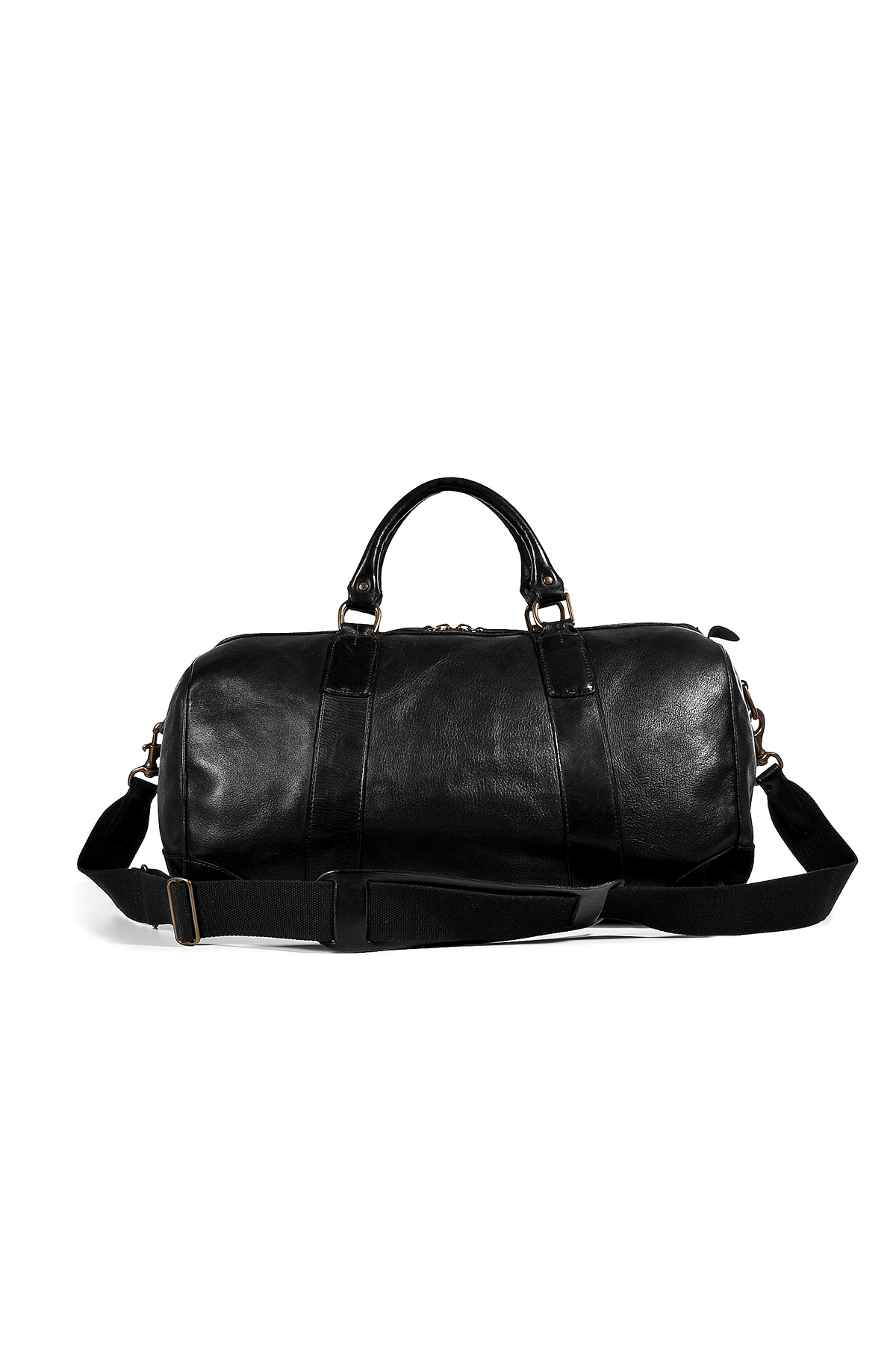 Lyst - Ralph Lauren Blue Label Leather Overnight Duffle Bag in Black ...