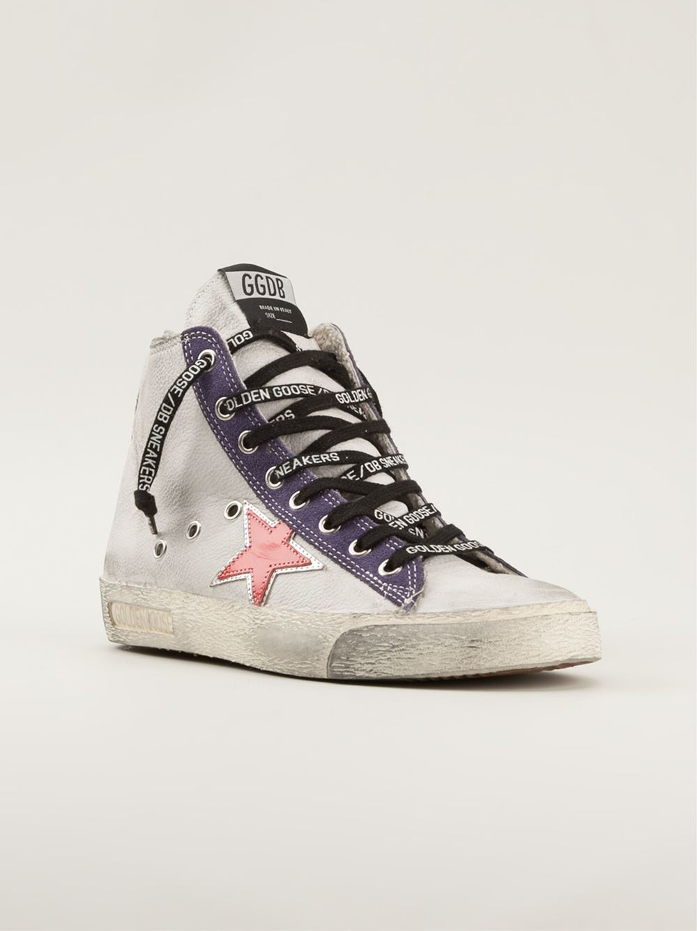 Golden goose deluxe brand High Top Lace Up Sneakers in White | Lyst