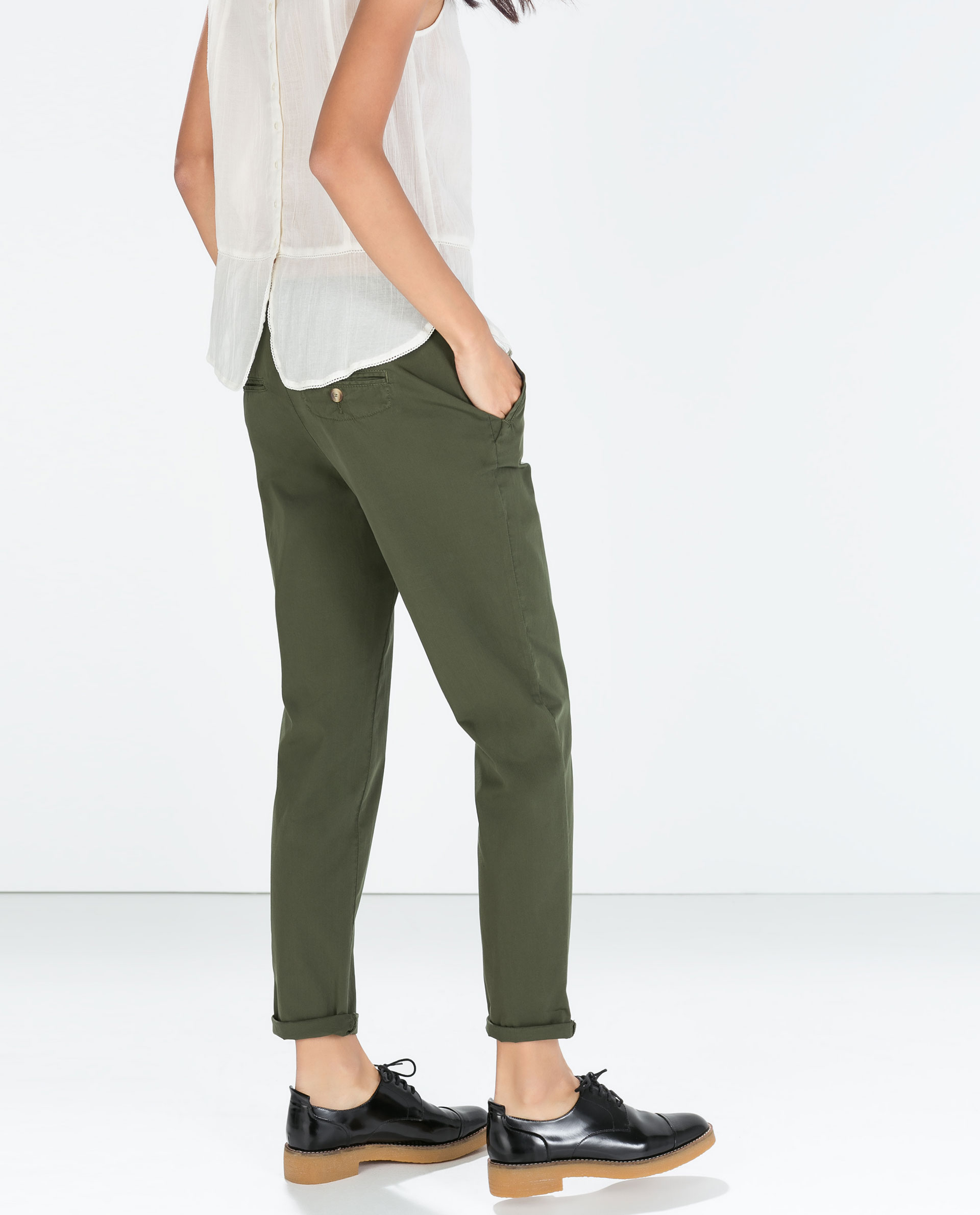 belted trousers zara