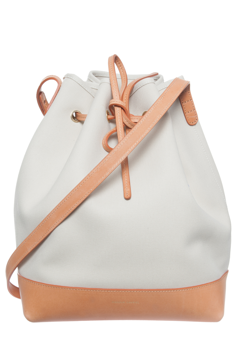 Lyst Mansur Gavriel Canvas Bucket Bag In Natural Gallery