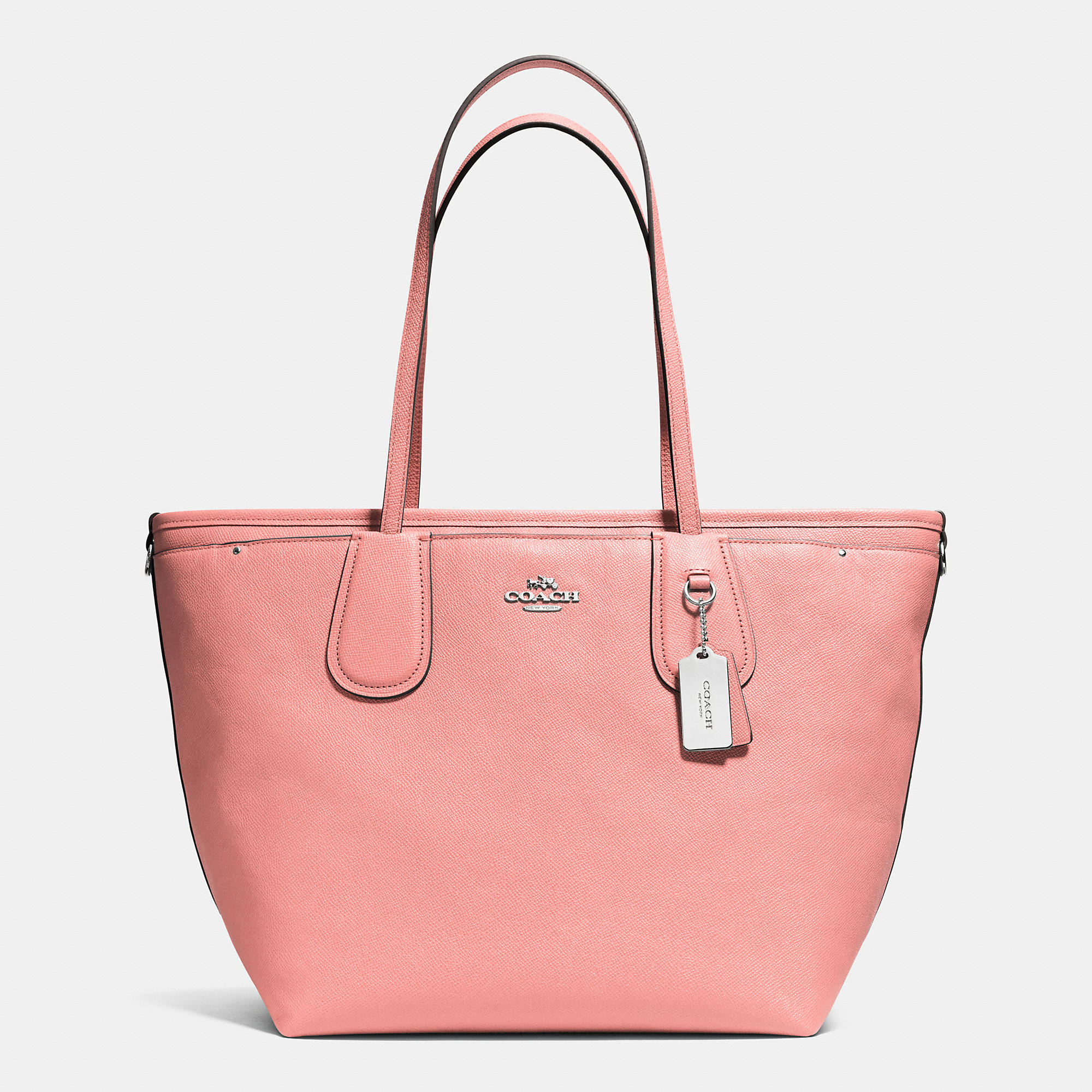 coach pink town tote