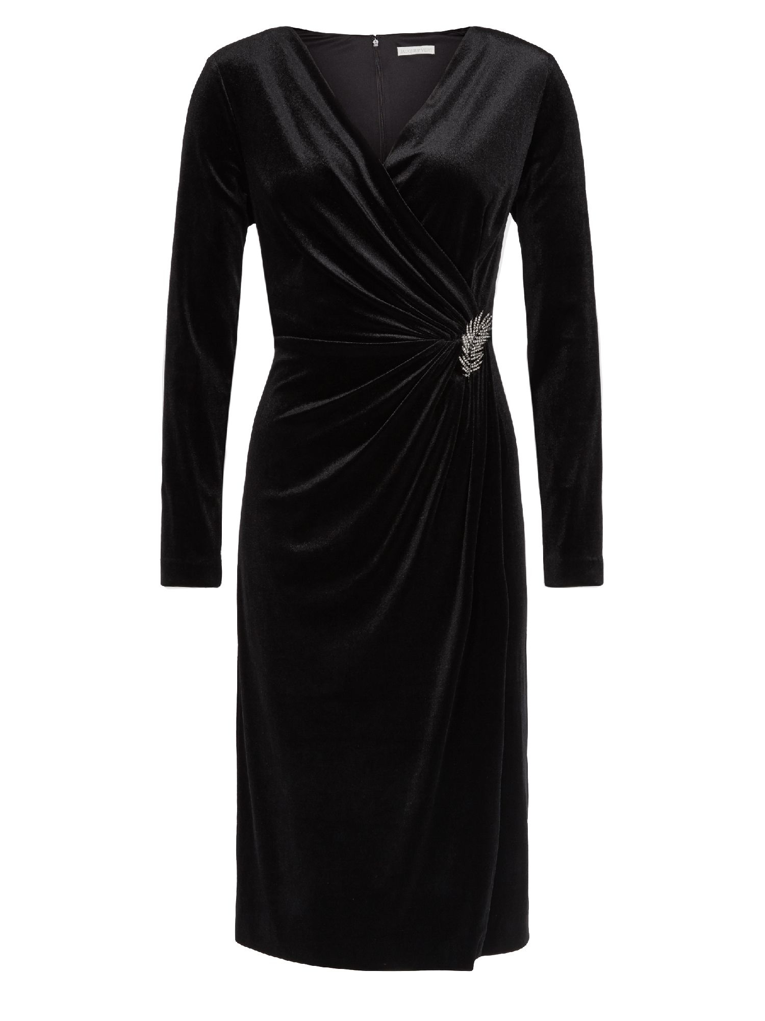 Jacques vert Velvet Cocktail Dress in Black - Lyst