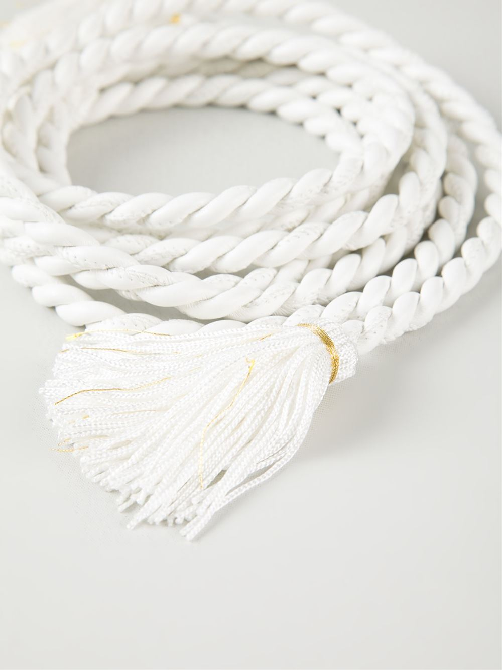 Lyst Athena Procopiou Fringed Rope Belt in White