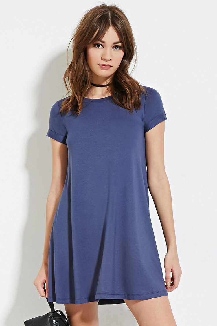 a line tee shirt dress