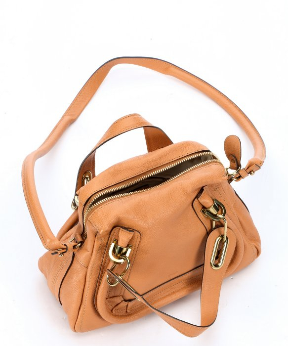 Chlo Light Brown Leather Small \u0026#39;Paraty\u0026#39; Convertible Top Handle ...  