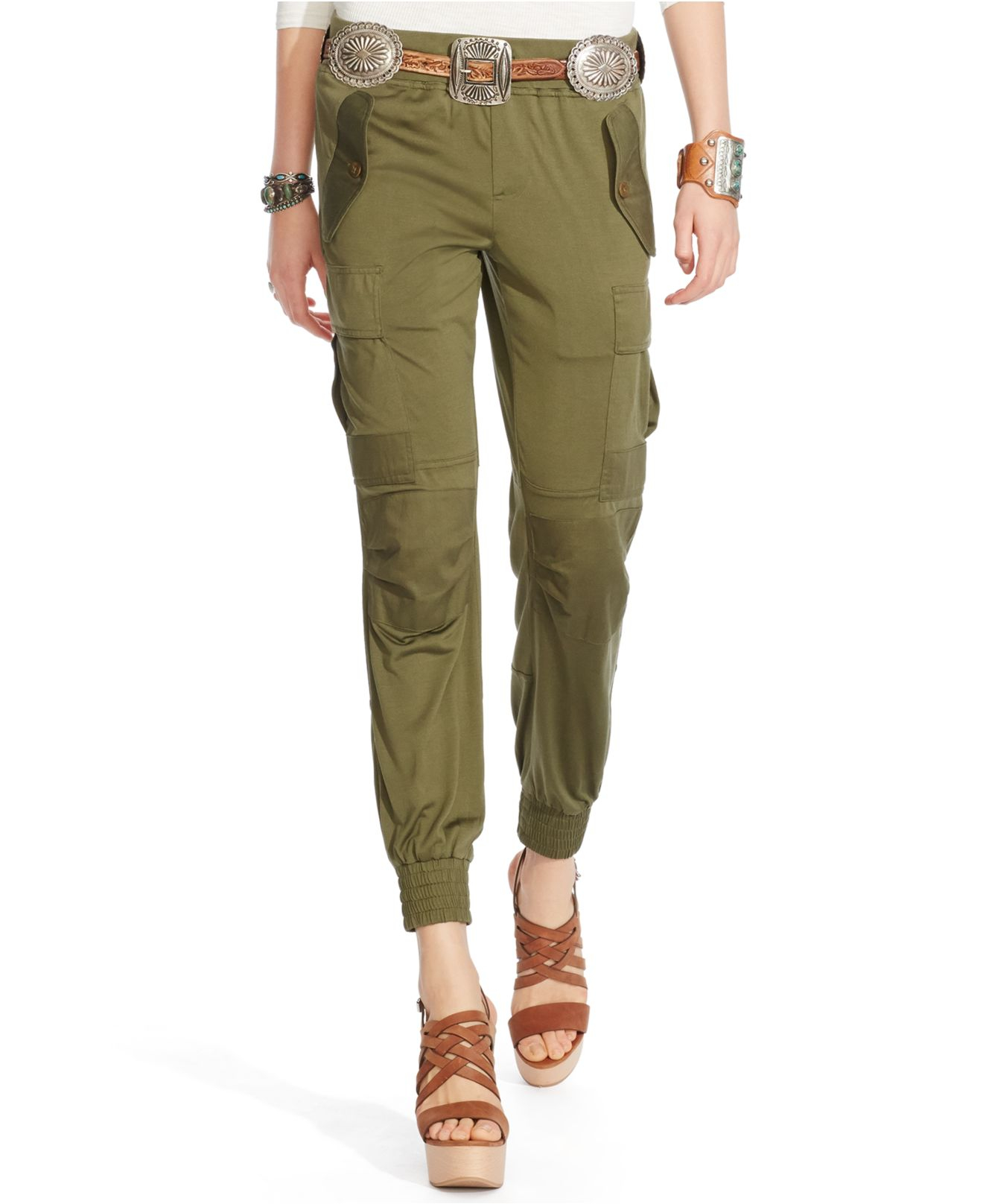 Polo Ralph Lauren Silk Military Cargo Pants in Green (Summer Olive) | Lyst