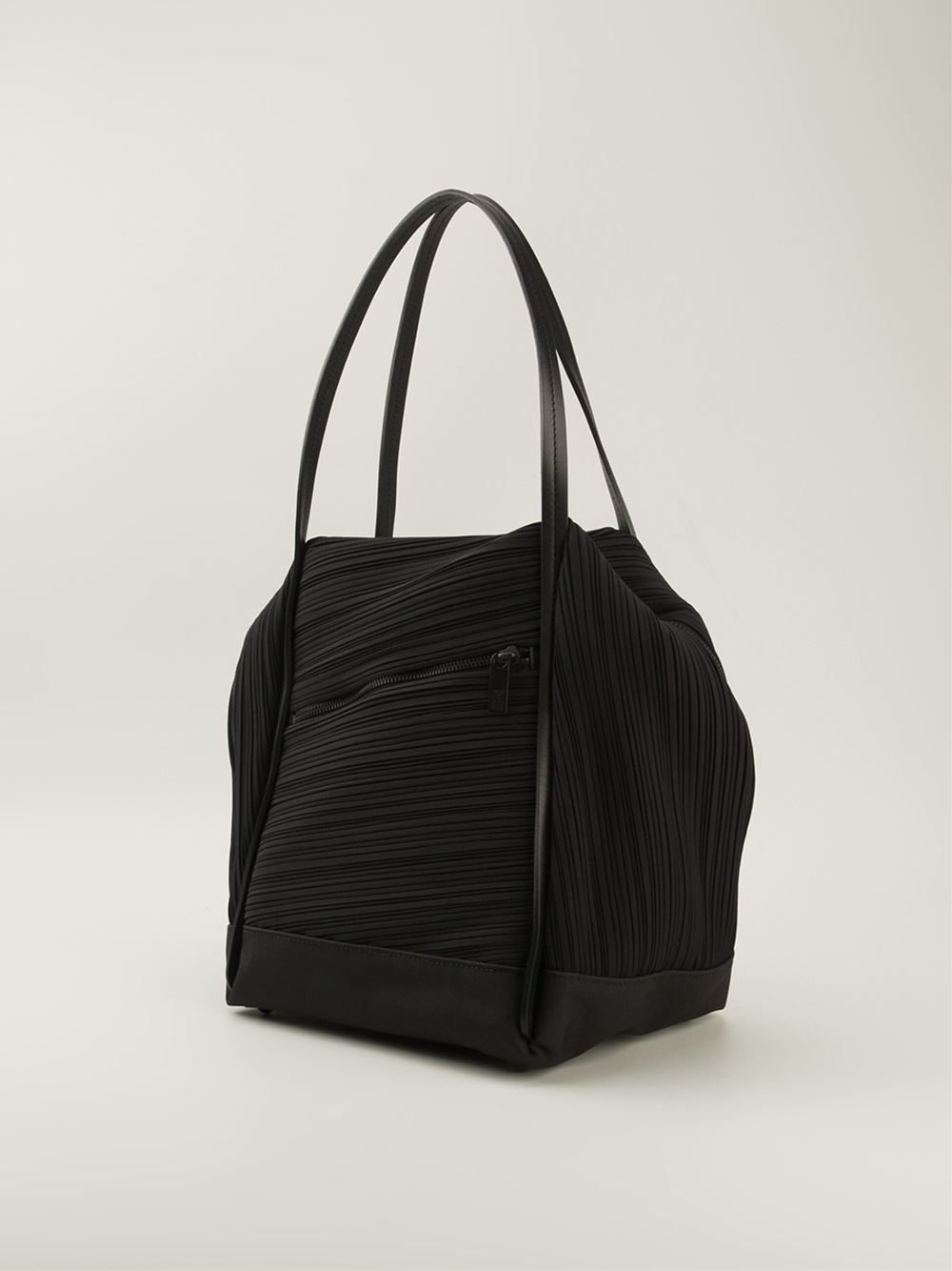 Lyst Pleats Please Issey Miyake Pleated Tote Bag In Black Gallery