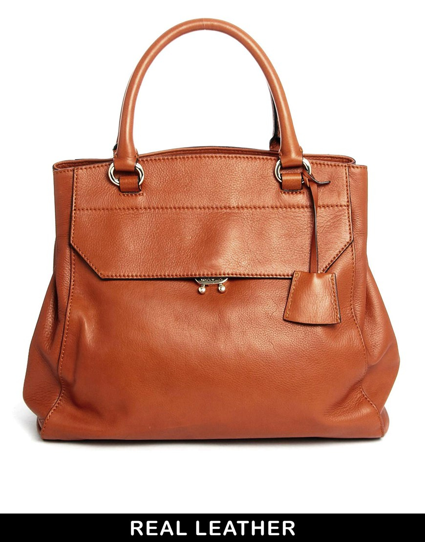 karen millen brown push lock shopper bag product 1 18864910 3 745178984 normal