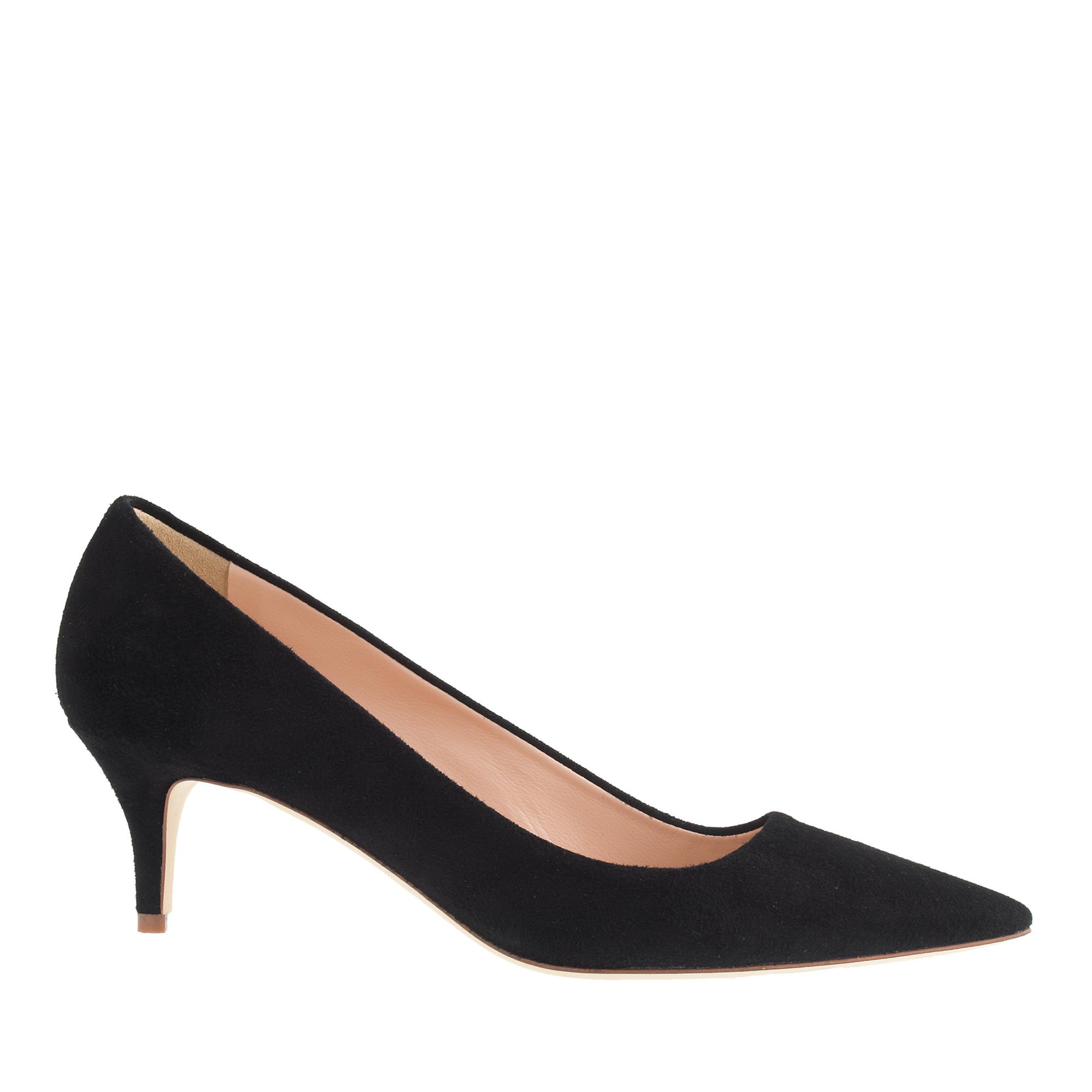 J.crew Dulci Suede Kitten Heels in Black | Lyst