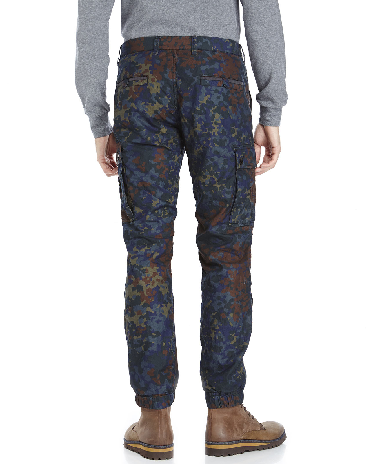 blue camo cargo pants womens