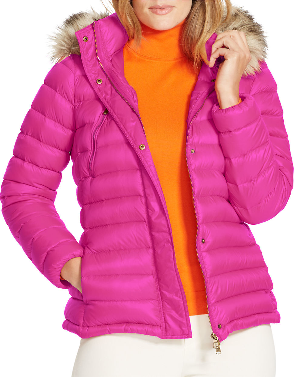 ralph lauren fur hood jacket