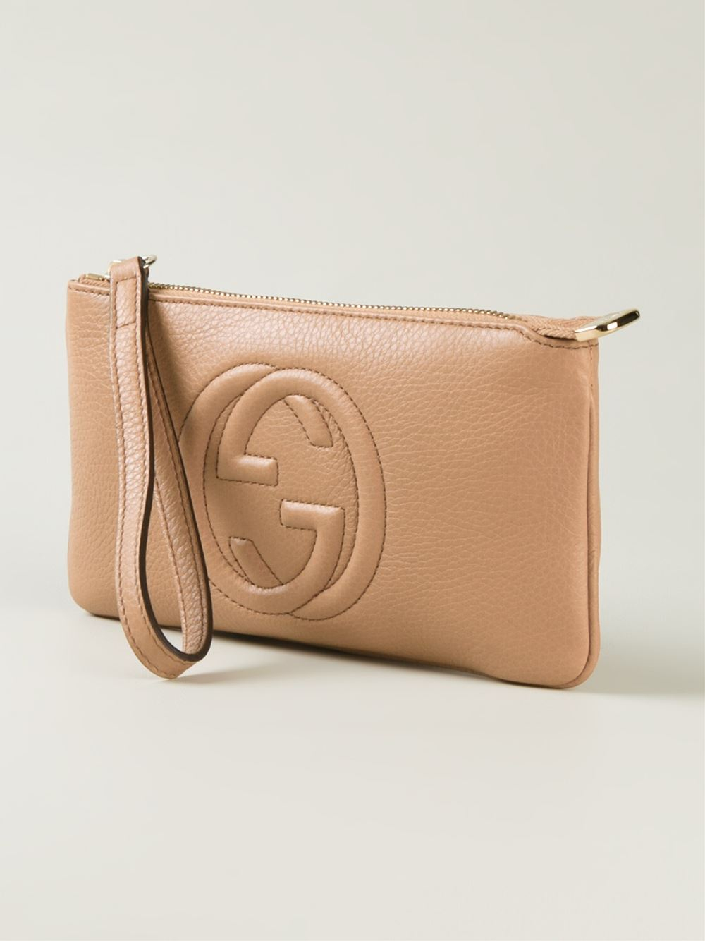 Gucci Small 'soho' Clutch in Natural - Lyst