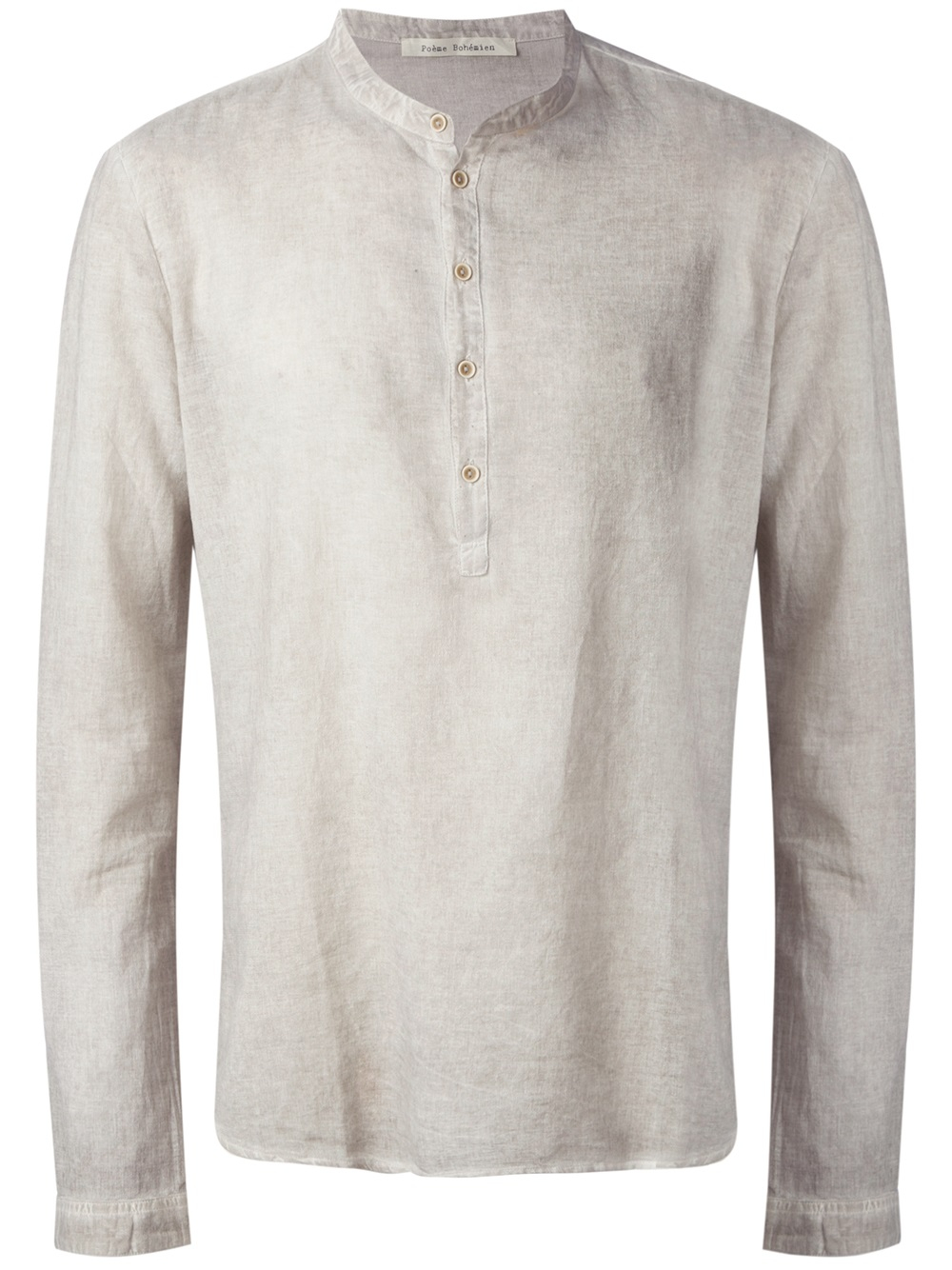 Poeme Bohemien Kaftan Style Shirt in Gray for Men - Lyst