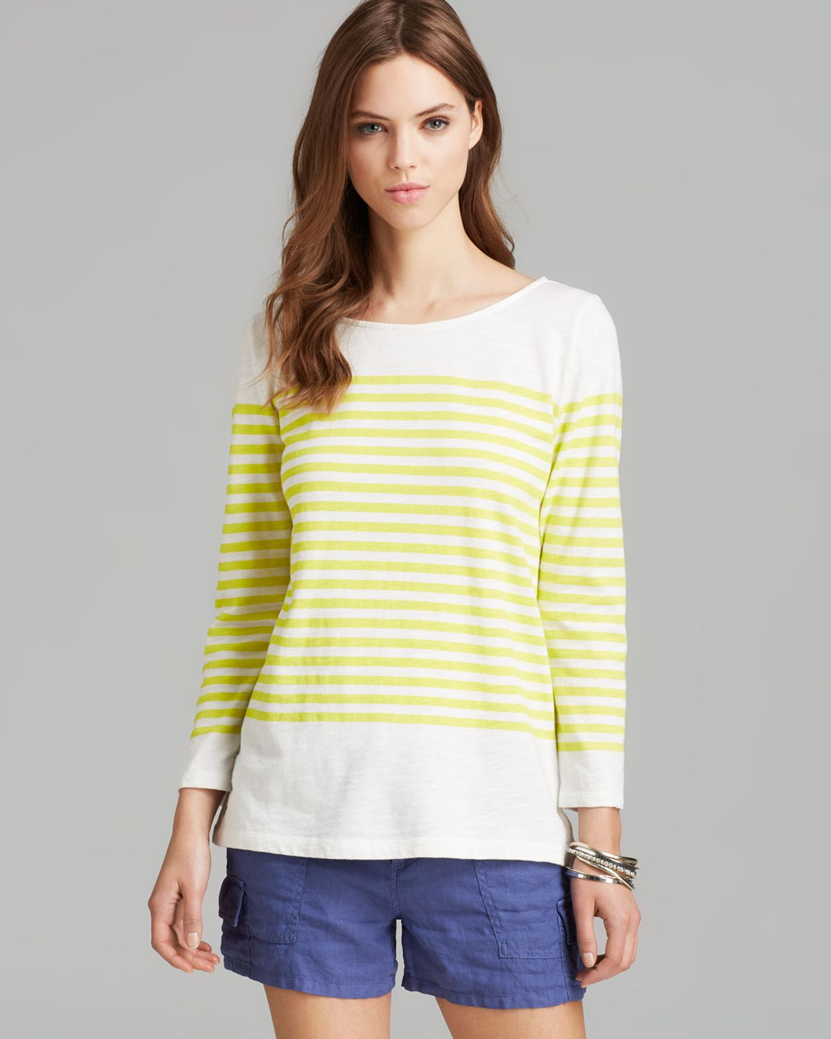 Lyst - Joie Top Abina Stripe in Yellow