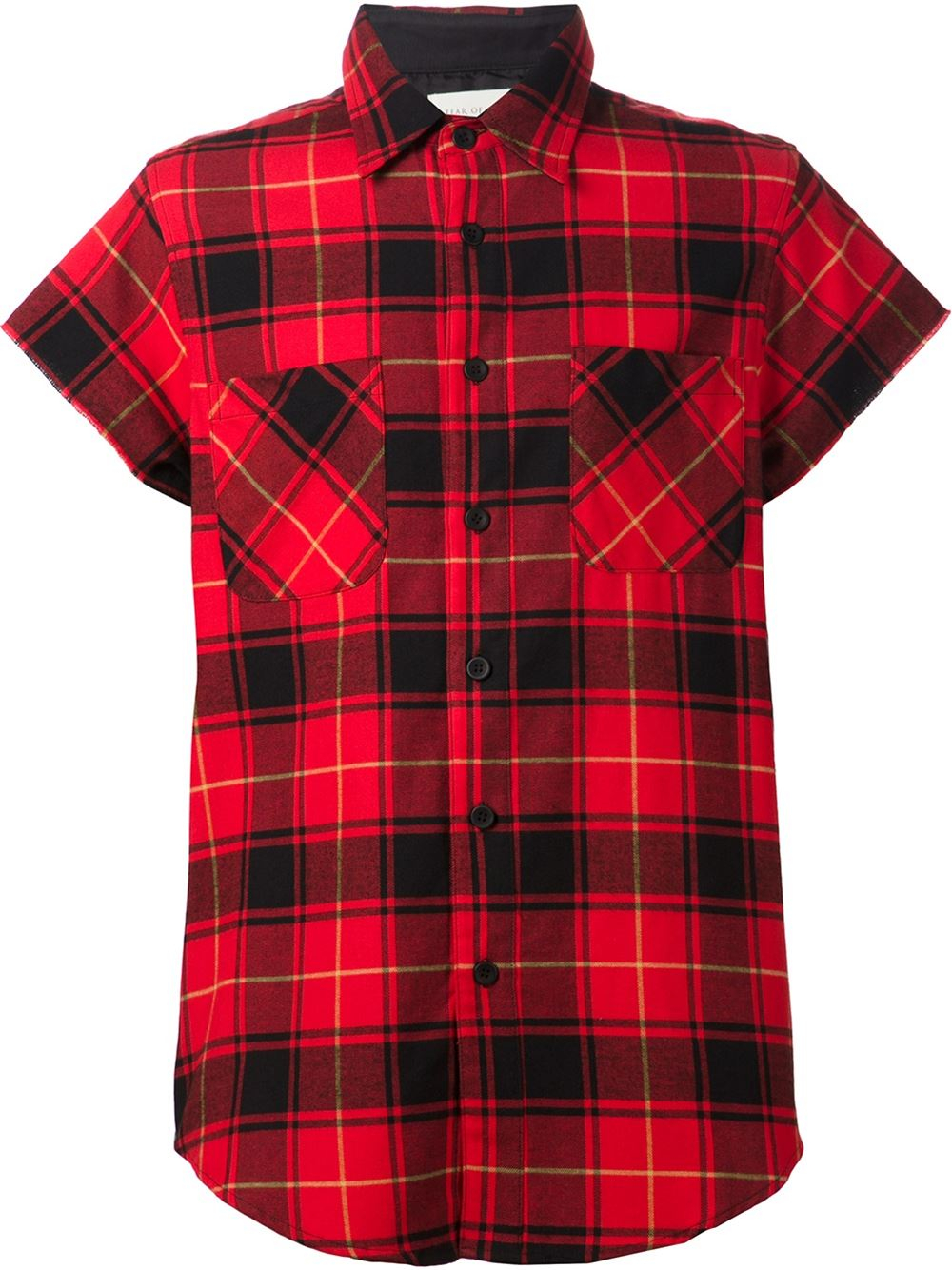 Fear of god Short Sleeve Plaid Shirt in Red for Men | Lyst