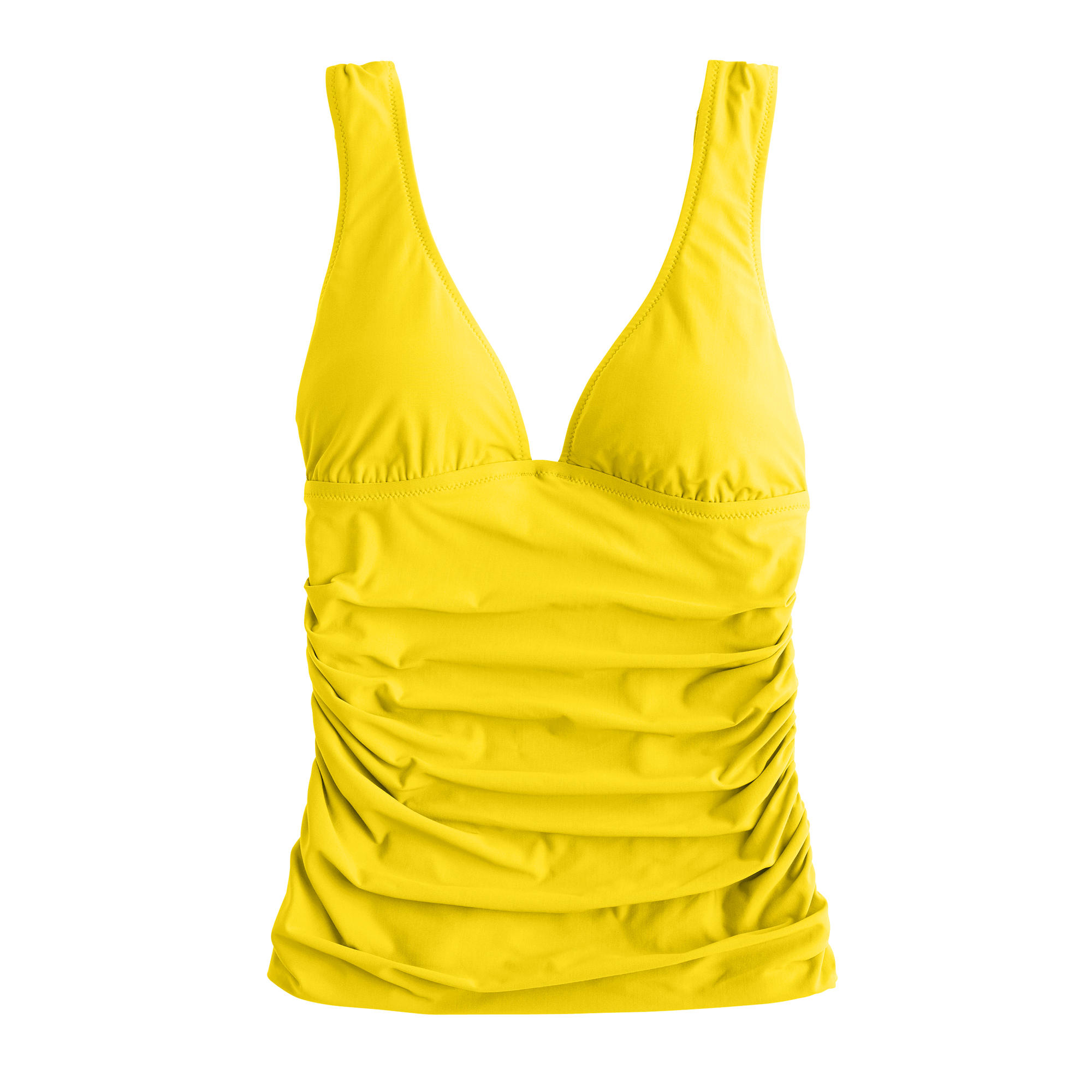 J Crew Ruched Tankini Top In Yellow Crisp Yellow Lyst | Free Hot Nude ...